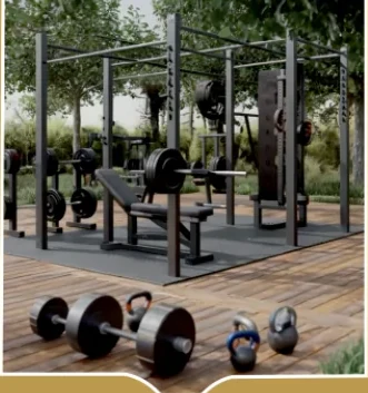 Concept image of open outdoor gym