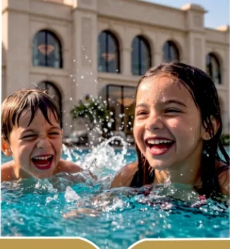 Concept image of swimming pool lifestyle