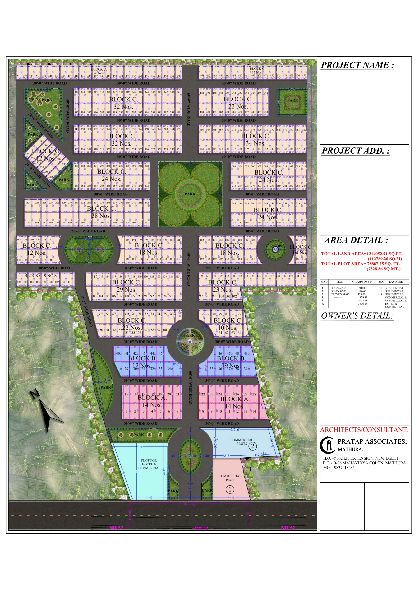 Proposed plotted project layout